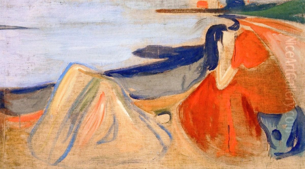 Melancholy (The Reinhardt Frieze) Oil Painting by Edvard Munch