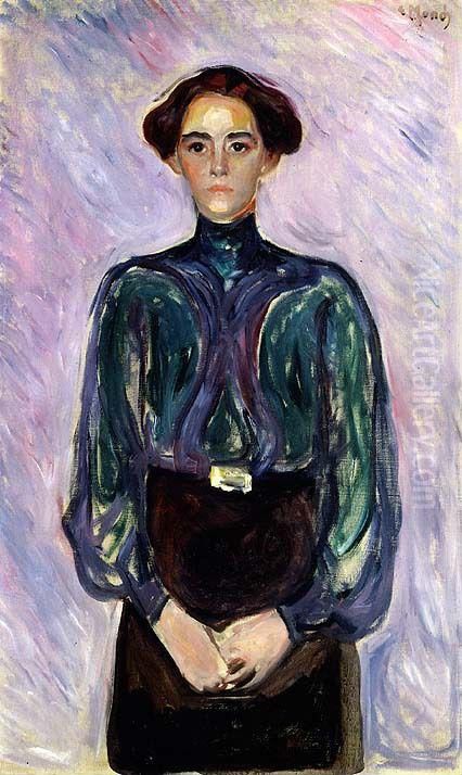 Mrs. Schwarz Oil Painting by Edvard Munch