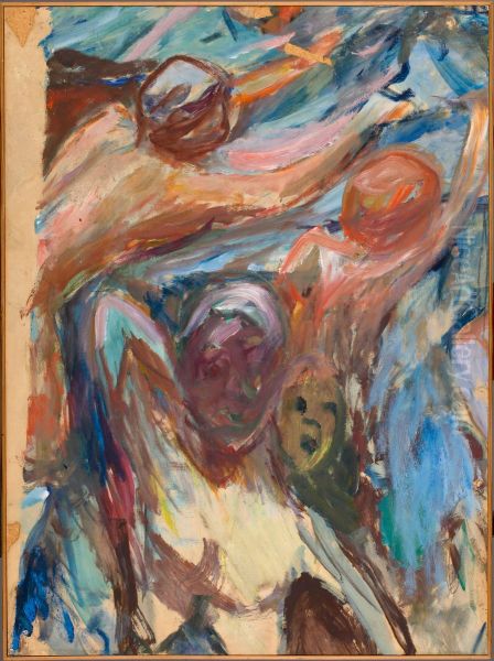 Naked Figures Oil Painting by Edvard Munch
