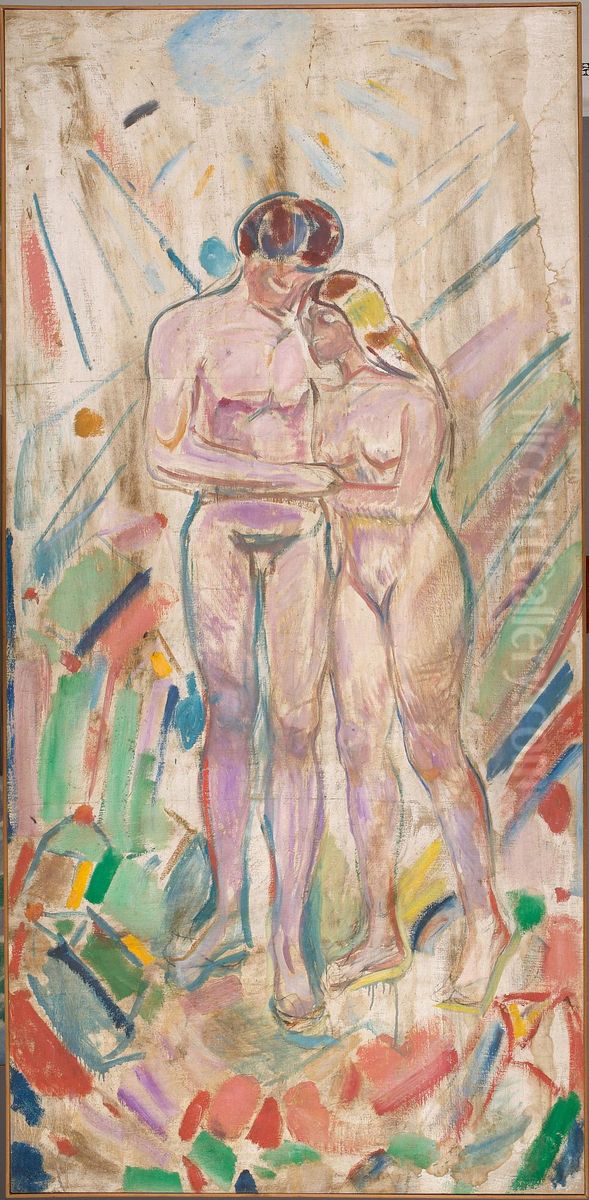 New Rays Oil Painting by Edvard Munch