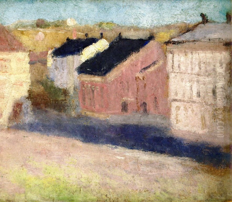 Olaf Rye's Square towards South East Oil Painting by Edvard Munch