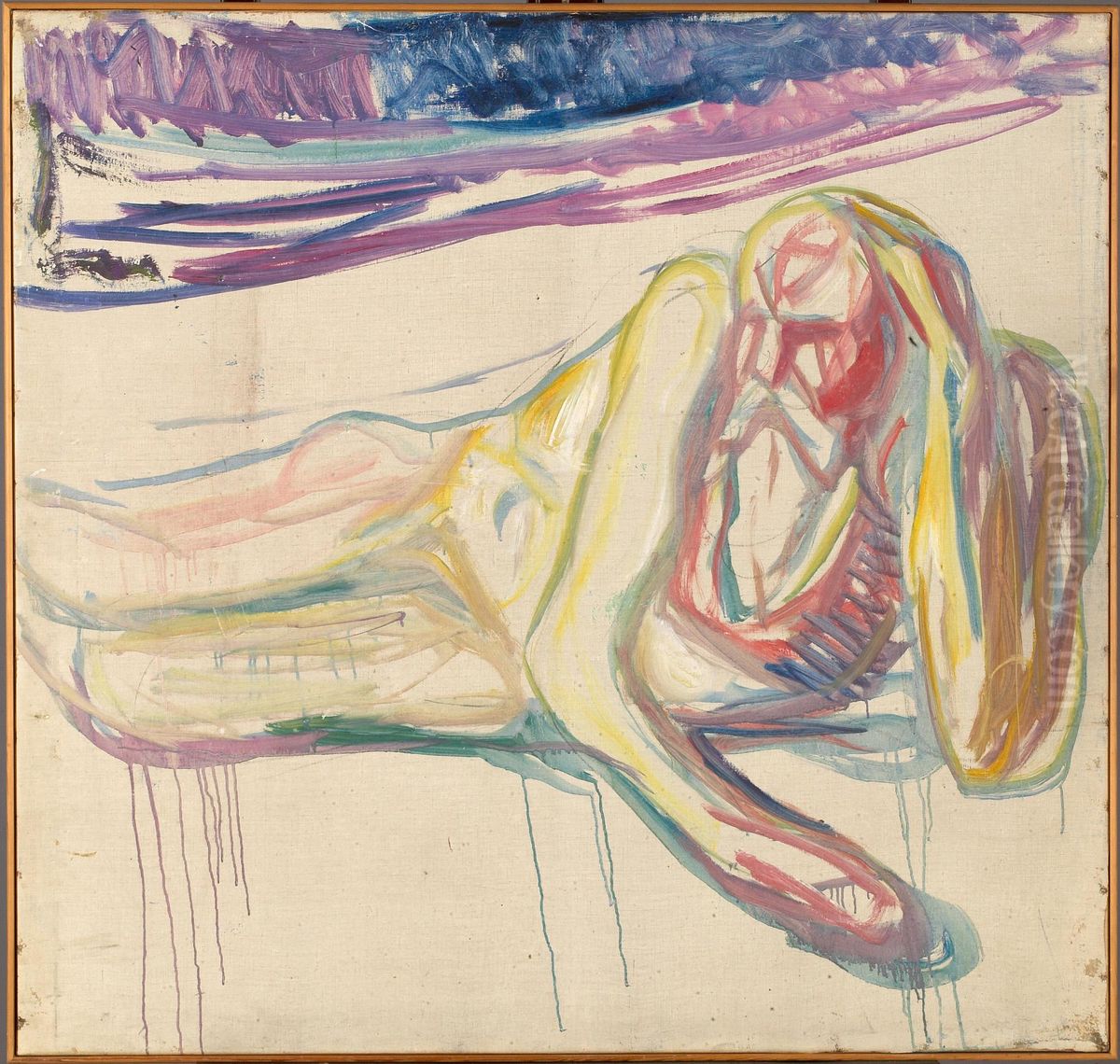 Old Man Oil Painting by Edvard Munch