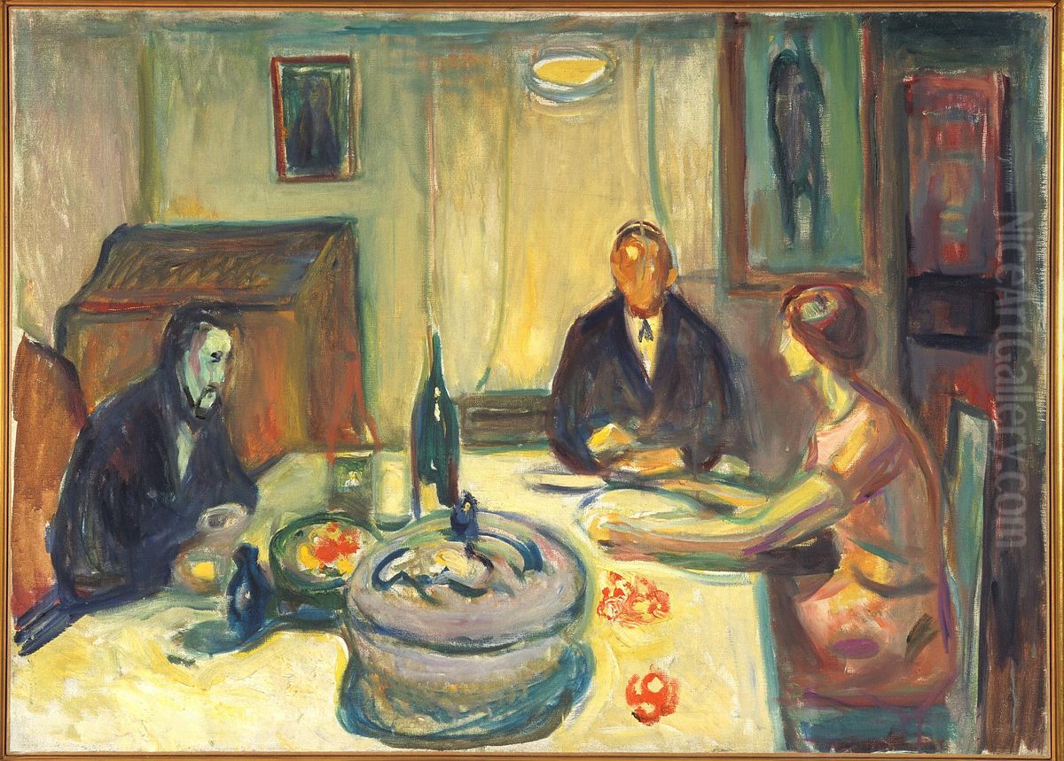 Oslo Bohemians Oil Painting by Edvard Munch