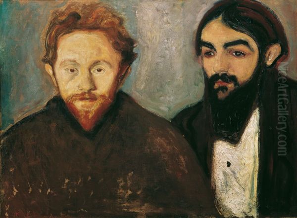 Der Maler Paul Herrmann und der Arzt Paul Contard Oil Painting by Edvard Munch