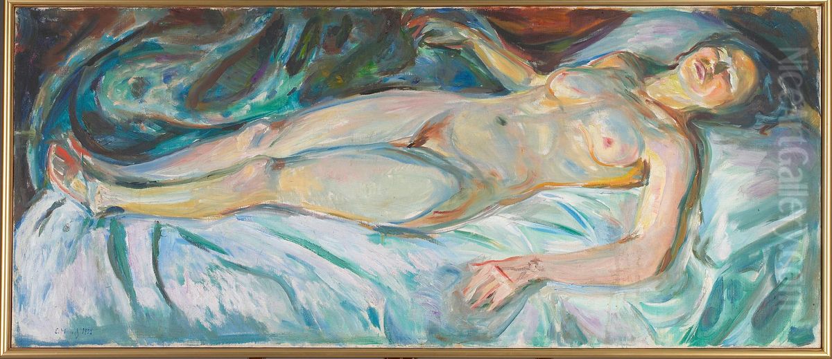 Night Oil Painting by Edvard Munch