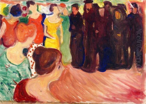 Sailors in Port Oil Painting by Edvard Munch