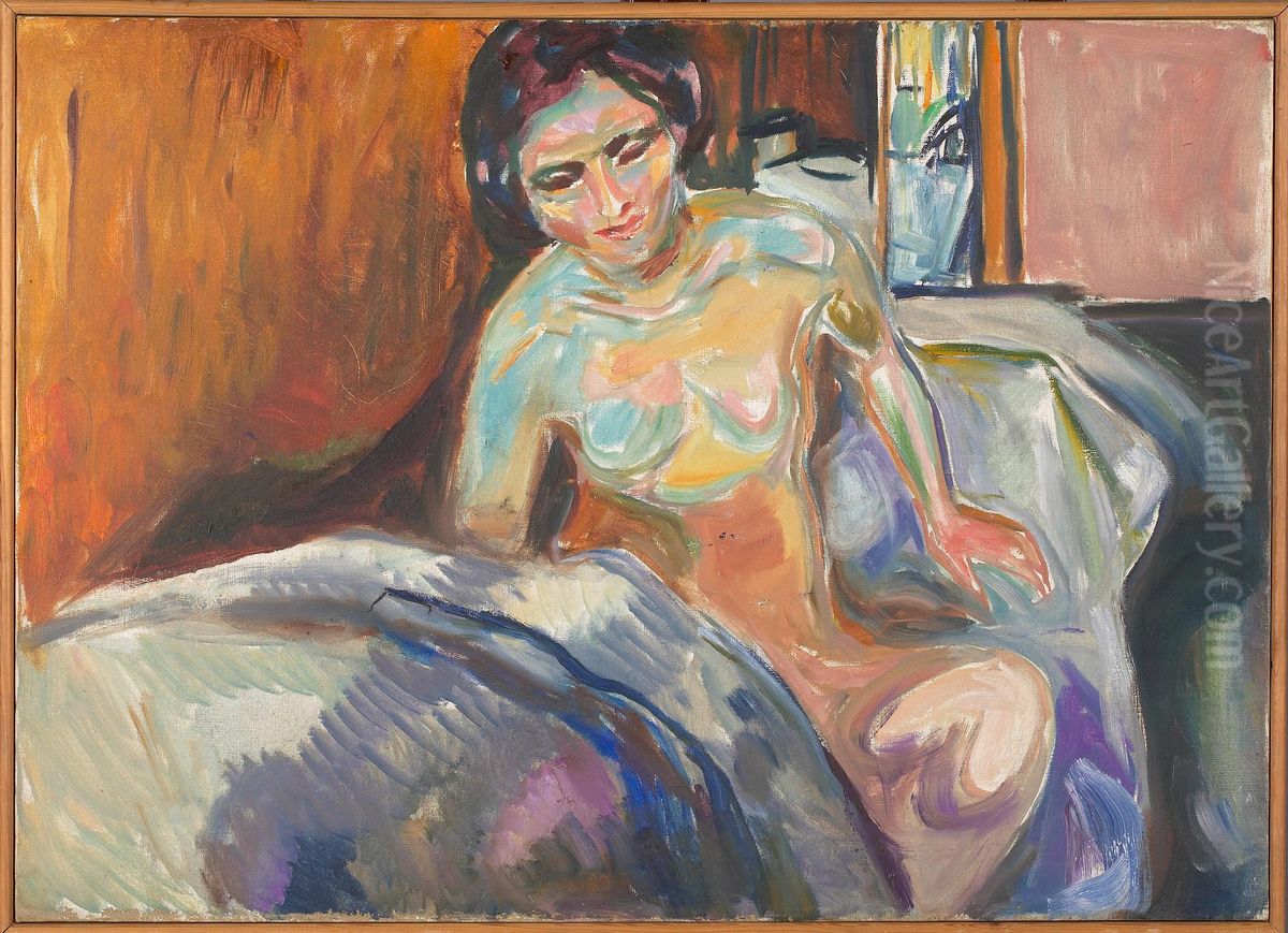 Morning Oil Painting by Edvard Munch
