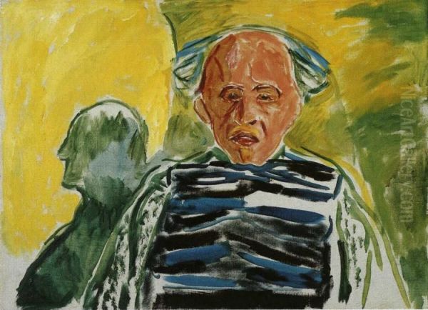 Self-Portrait Oil Painting by Edvard Munch