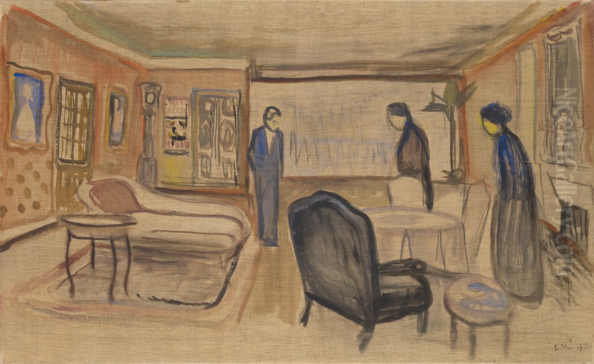 Set Design for Henrik Ibsen's Ghosts Oil Painting by Edvard Munch