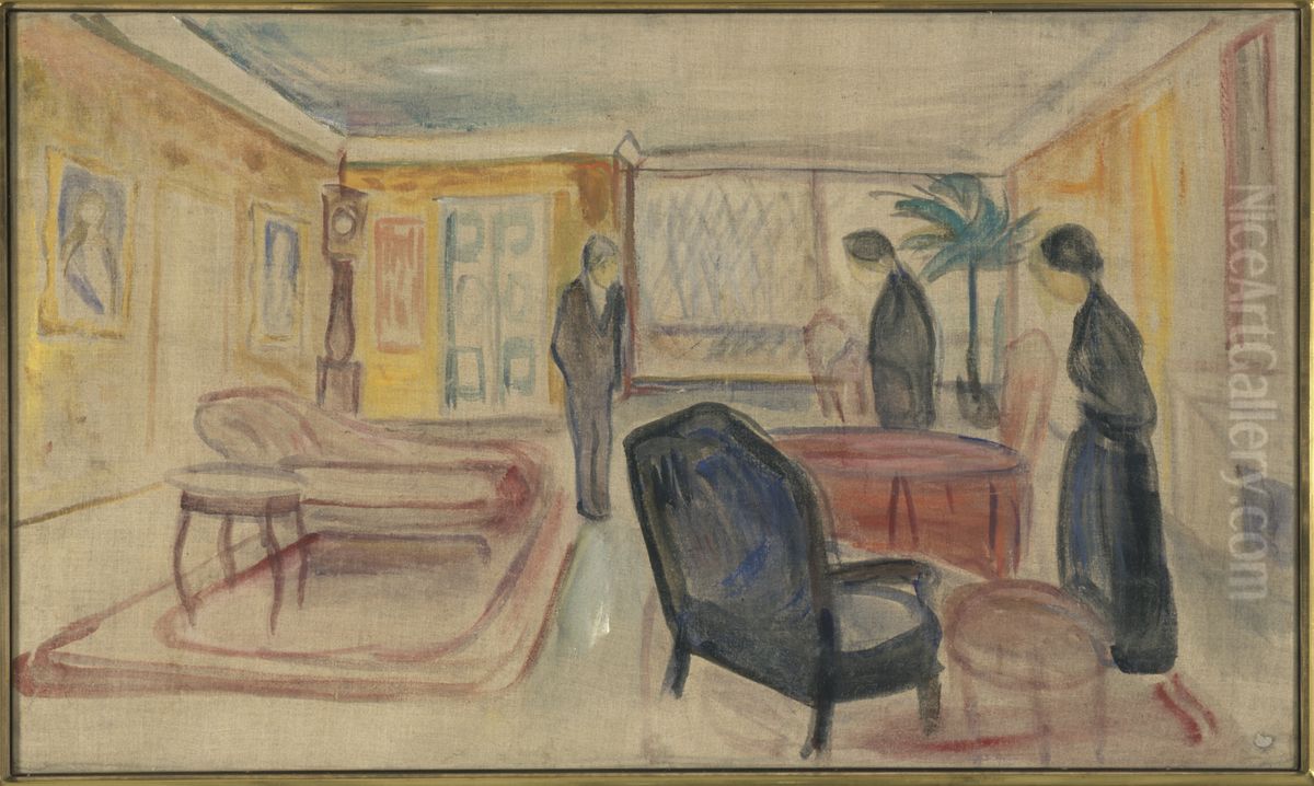 Set Design for Henrik Ibsen's Ghosts Oil Painting by Edvard Munch