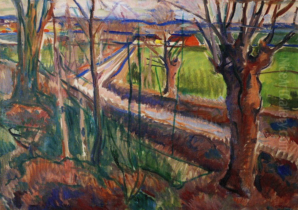 Spring Day on Jeloya Oil Painting by Edvard Munch