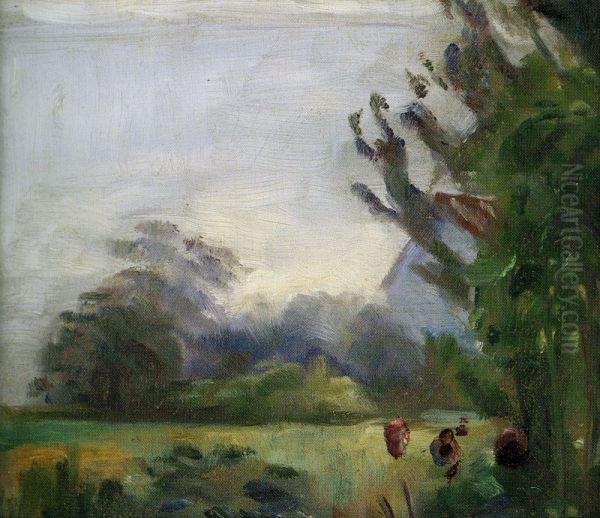 Study of a Landscape Oil Painting by Edvard Munch
