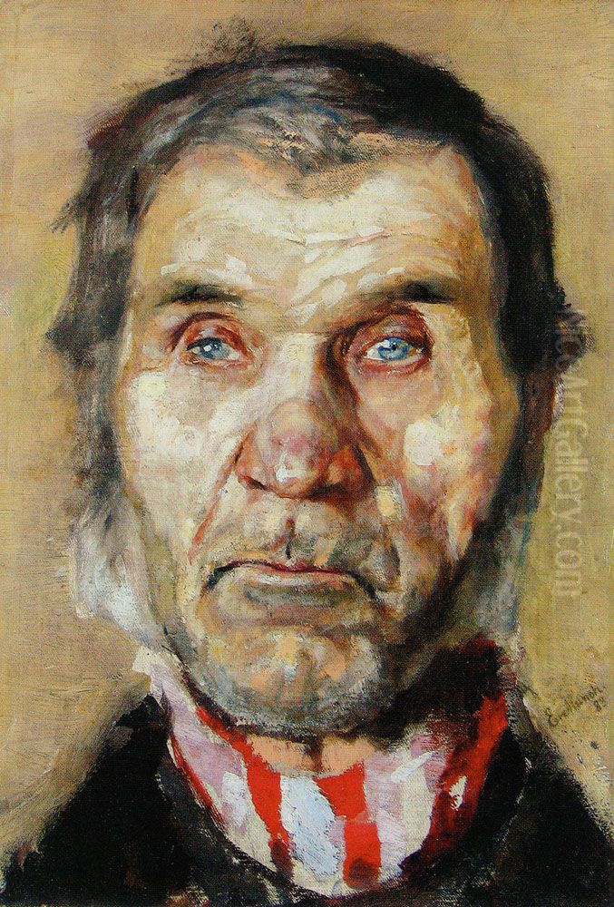 Study of an Old Man's Head Oil Painting by Edvard Munch