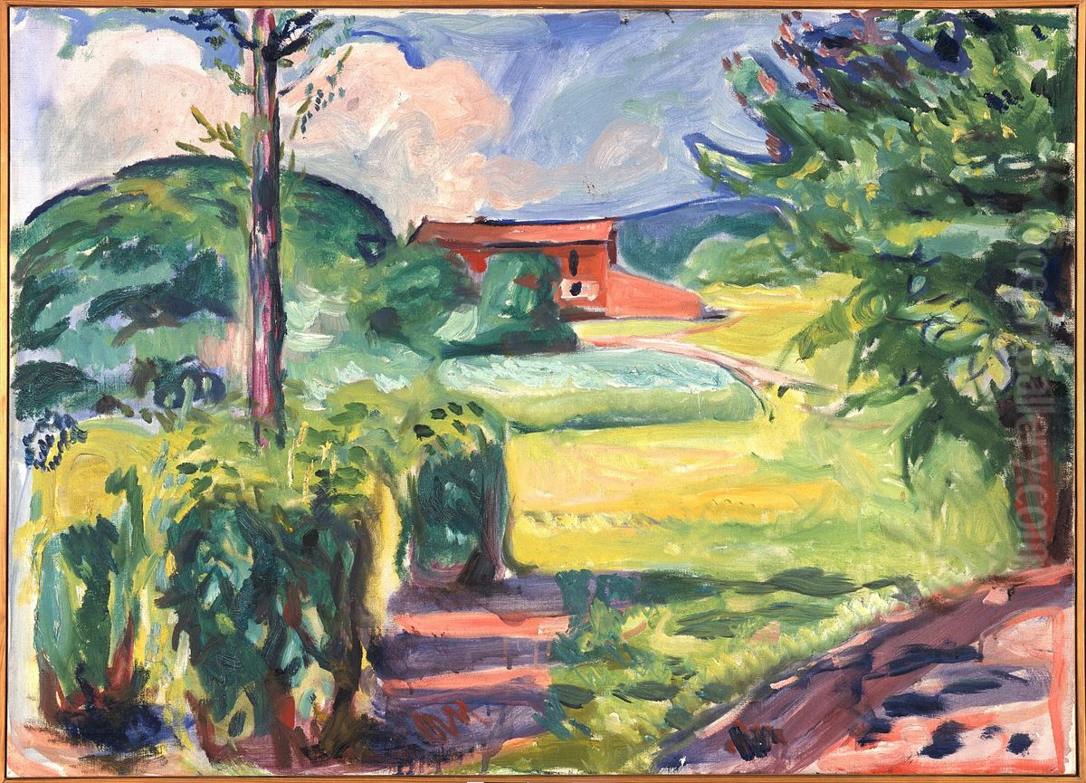 Summer at Ekely Oil Painting by Edvard Munch