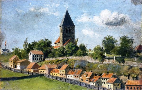 Telthusbakken with Gamle Aker Church Oil Painting by Edvard Munch