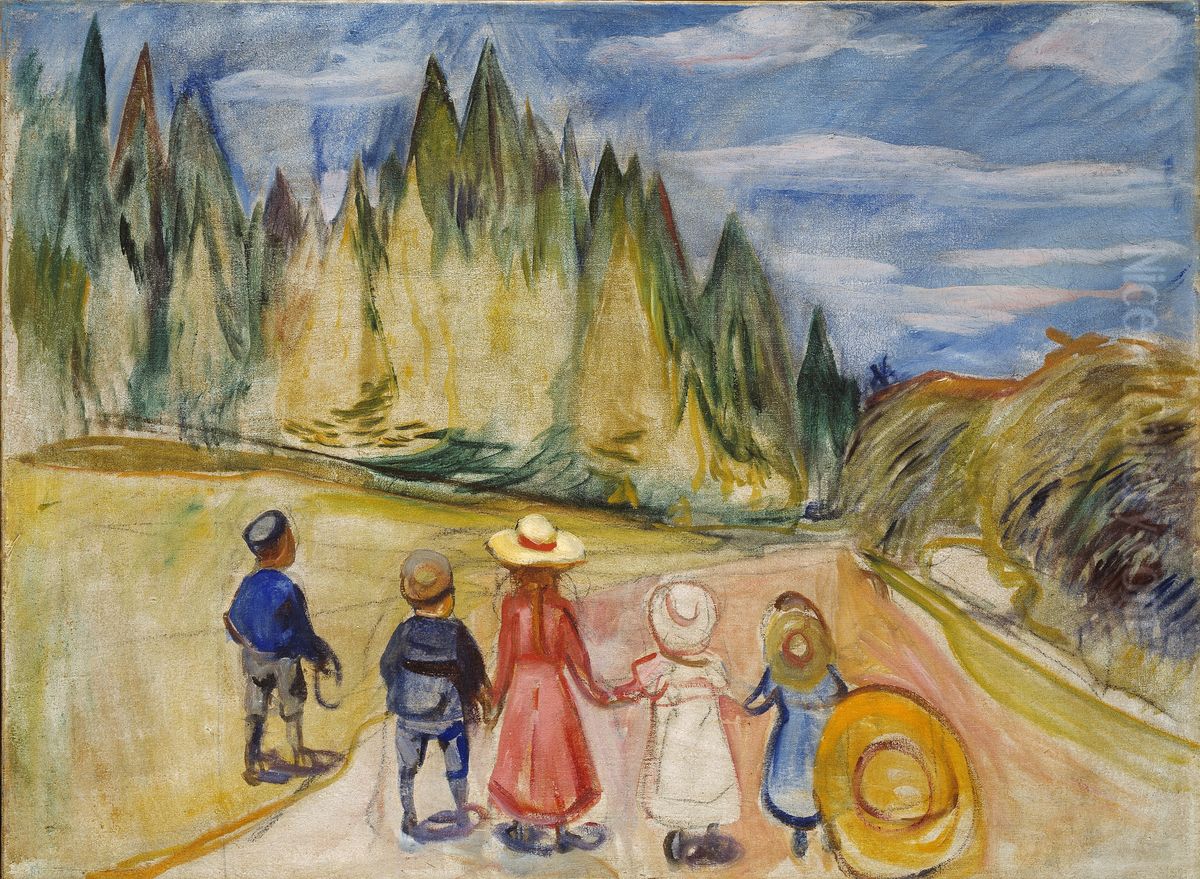 The Fairytale Forest Oil Painting by Edvard Munch