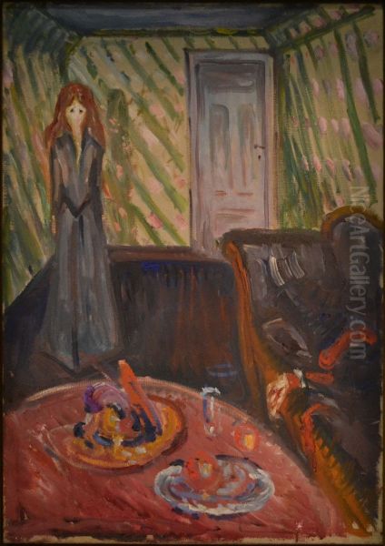 Mordersken Oil Painting by Edvard Munch