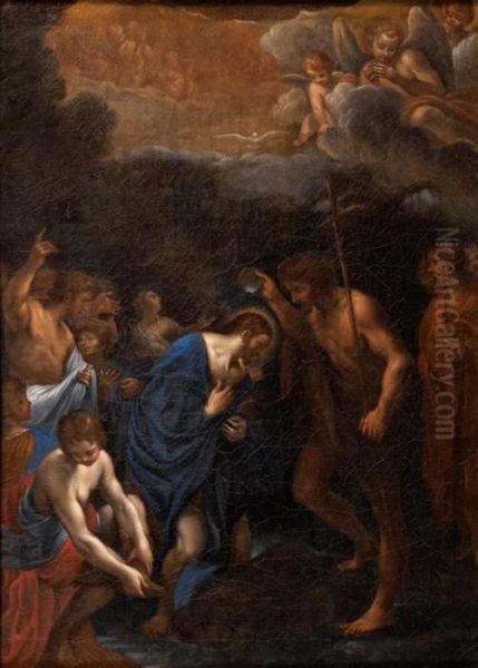 Le Bapteme Du Christ Oil Painting by Ludovico Carrache