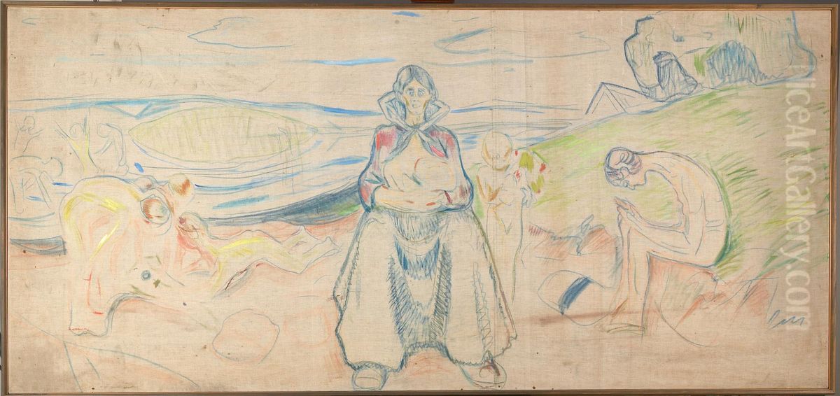 The Researchers Oil Painting by Edvard Munch