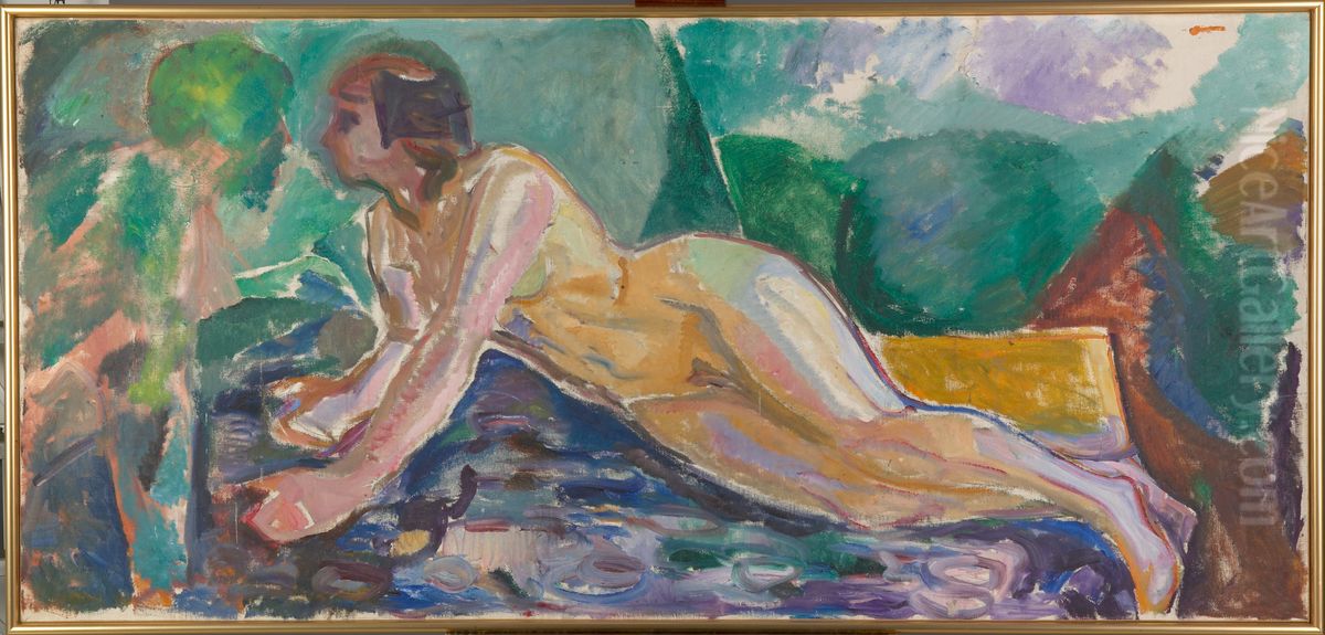 The Secret Oil Painting by Edvard Munch The Secret Oil Painting by Edvard Munch