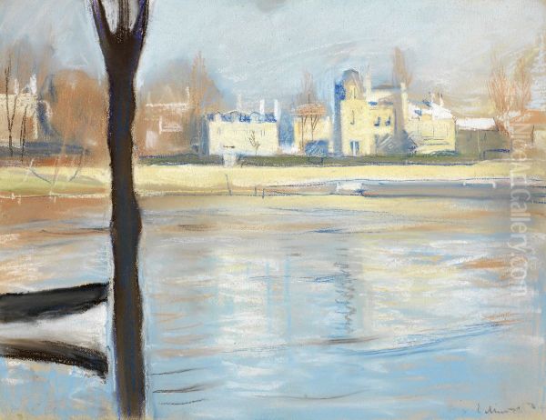 The Seine at Saint-Cloud Oil Painting by Edvard Munch