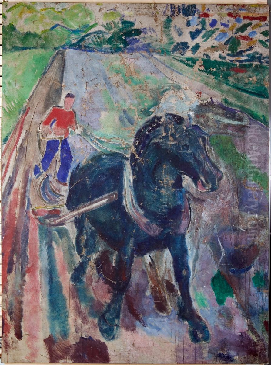 The Sower Oil Painting by Edvard Munch