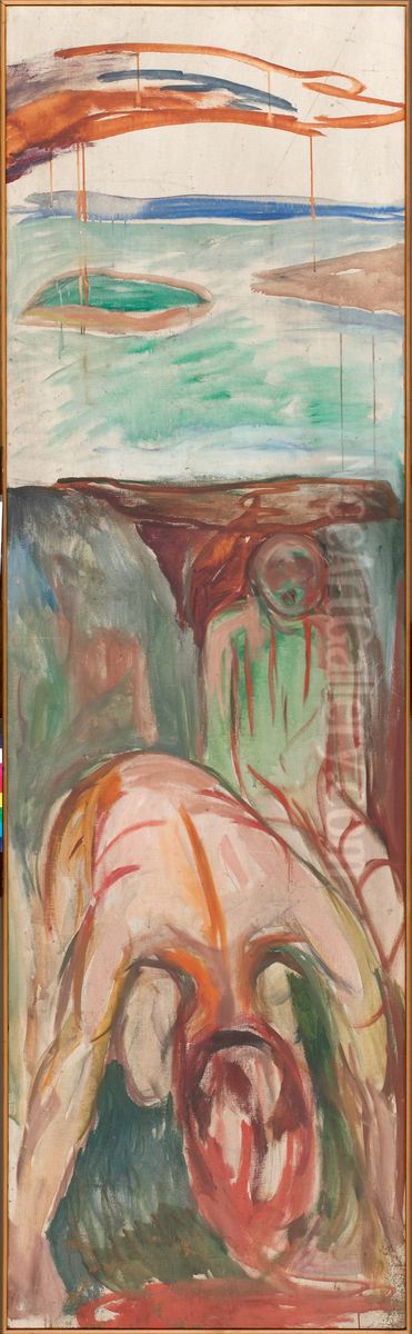 Right Middle Part Oil Painting by Edvard Munch