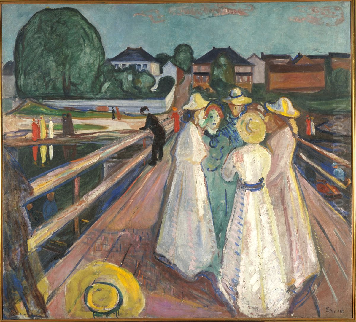 The Women on the Bridge Oil Painting by Edvard Munch