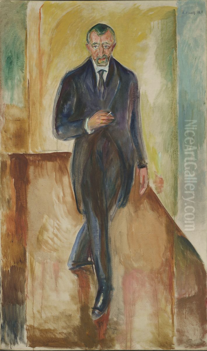 Thorvald Lochen Oil Painting by Edvard Munch