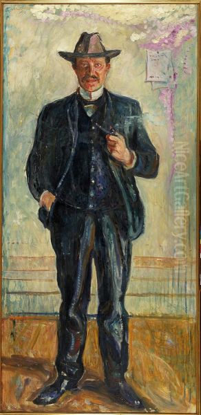 Torvald Stang Oil Painting by Edvard Munch