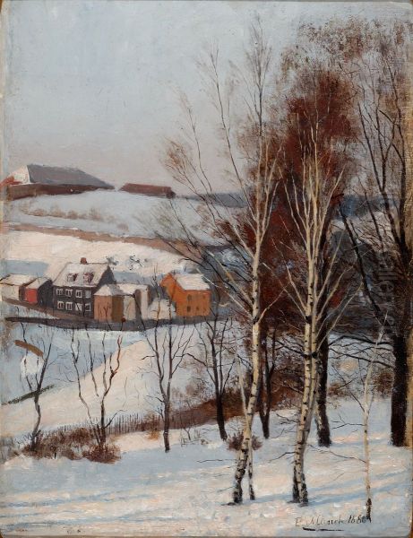 View from Fossveien, Christiania Oil Painting by Edvard Munch