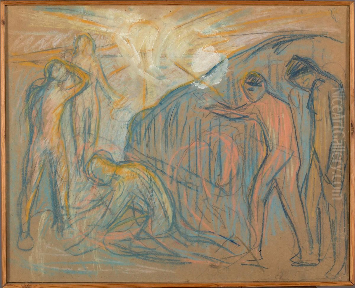 Wandering towards the Light Oil Painting by Edvard Munch