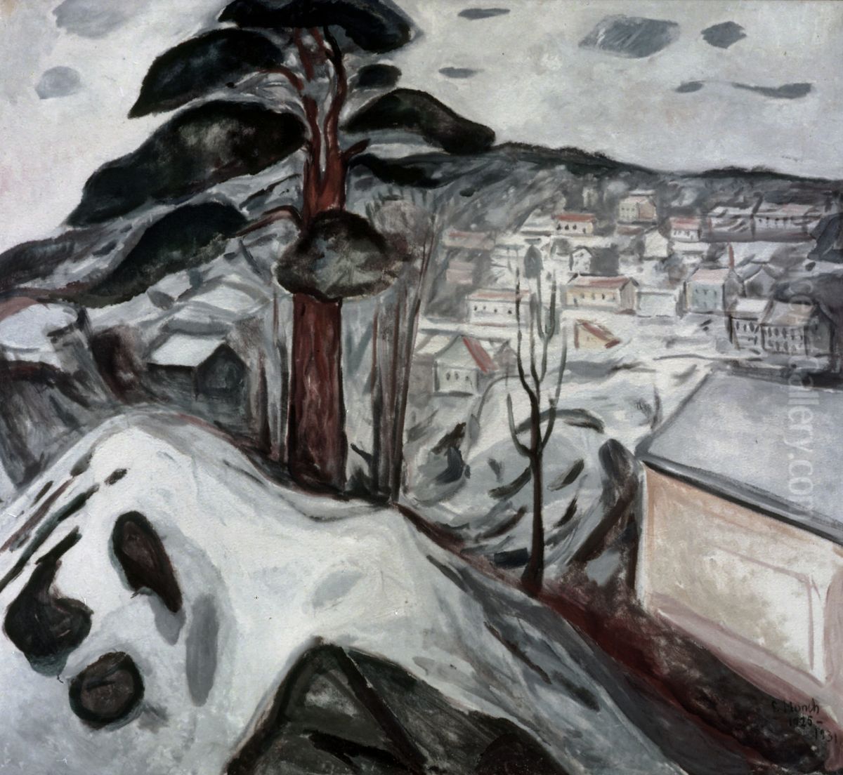 Winter in Kragero Oil Painting by Edvard Munch