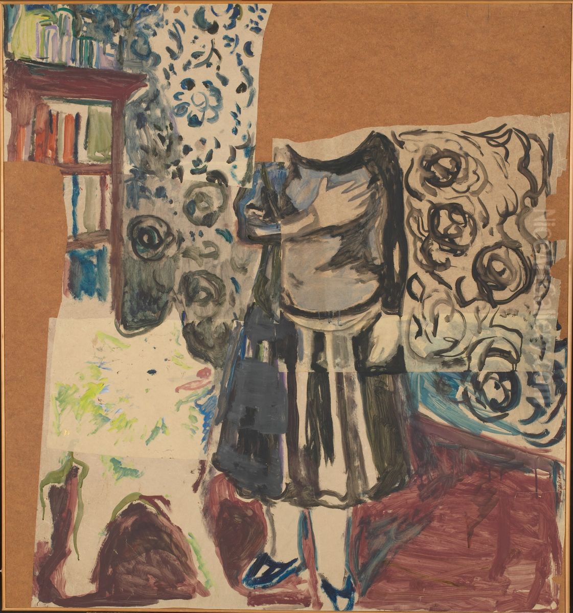 Woman with Samoyed Oil Painting by Edvard Munch