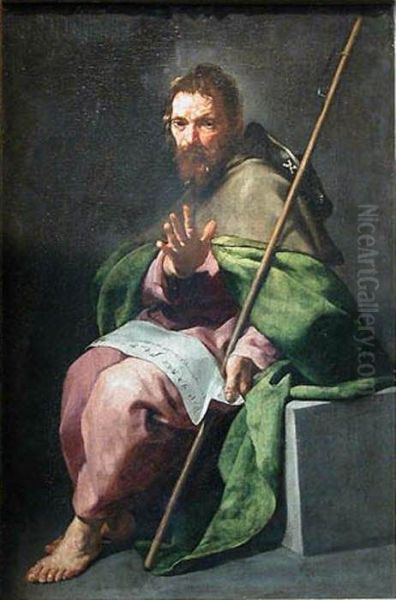Saint James the Greater as a pilgrim Oil Painting by Alonso Cano