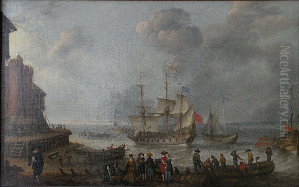 Vaisseau appareillant Oil Painting by Adam Willaerts