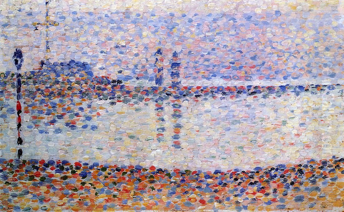 Gravelines Channel Oil Painting by Georges Seurat