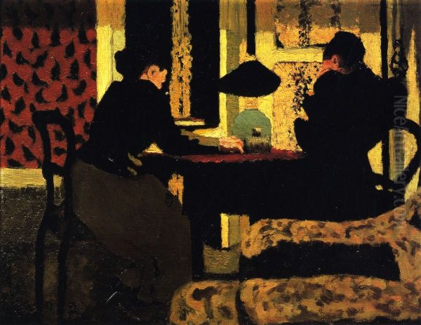 Under the Lamp Oil Painting by Edouard Vuillard