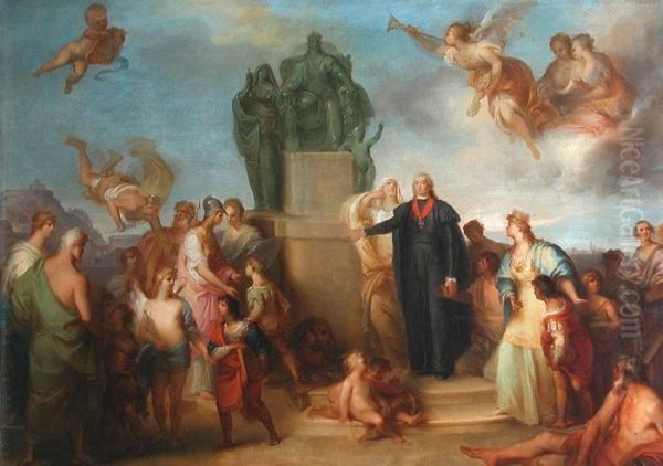 Allegory of the Creation of Casa Pia in Belem Oil Painting by Domingos Sequeira