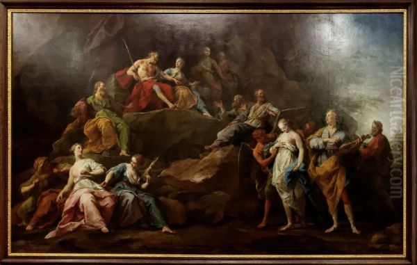Orpheus in Hades Asking for Eurydice Oil Painting by Jean Restout