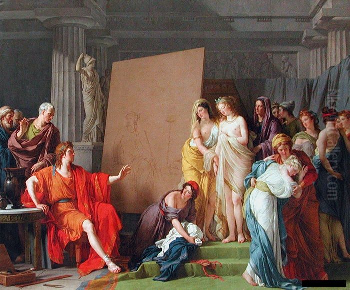 Zeuxis Choosing Models from the Beautiful Women of Croton. Oil Painting by Francois-Andre Vincent