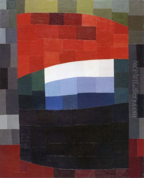 Mein Himmel ist rotEnglish:My Sky is RedEspanol:Mi cielo es rojo Oil Painting by Otto Freundlich