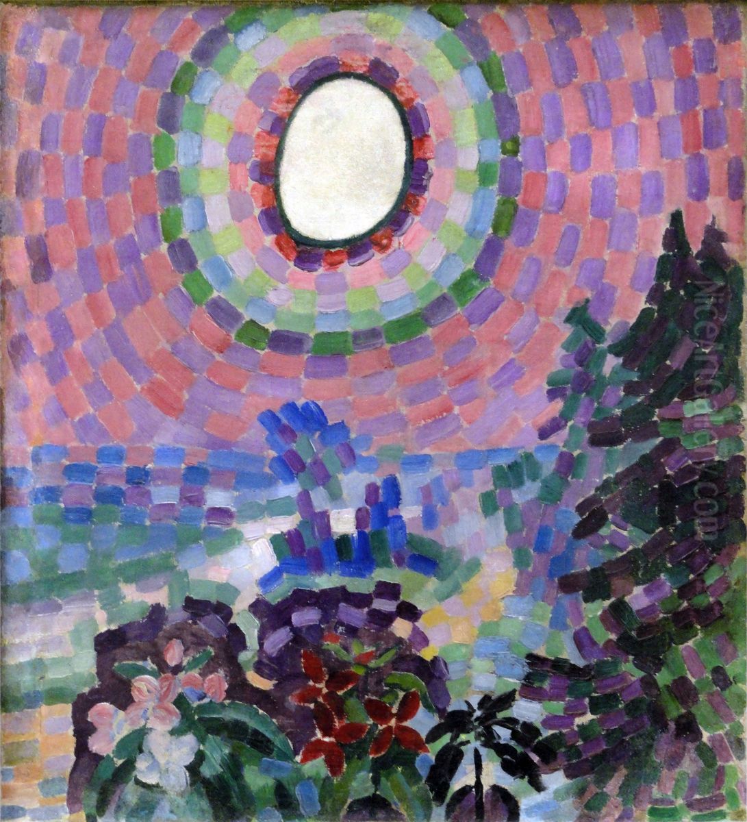 Paysage au Disque Oil Painting by Robert Delaunay