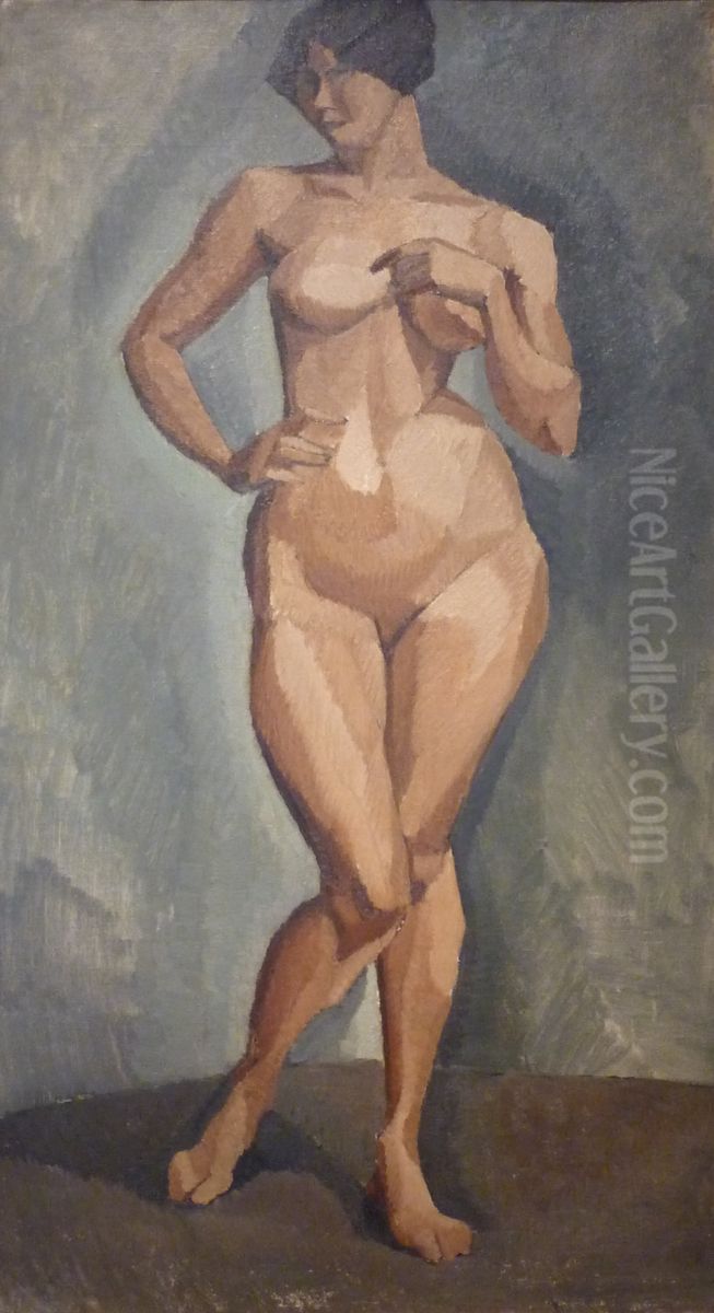Standing Nude Oil Painting by Roger de La Fresnaye