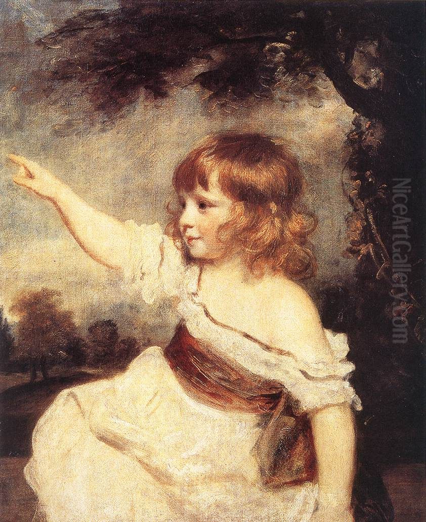 Master Hare Oil Painting by Of Sir Joshua Reynolds