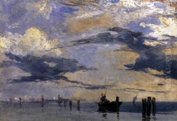 On the Adriatic Oil Painting by Richard Parkes Bonington