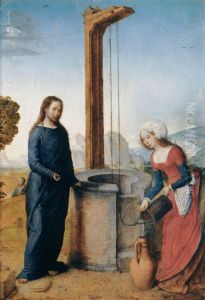 Christ talking to the Woman of Samaria (Altarpiece of Isabella of Castile).[3]