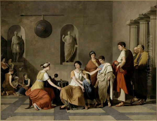 Cornelie, mere des Gracques, montre ses enfants, en disant: 
