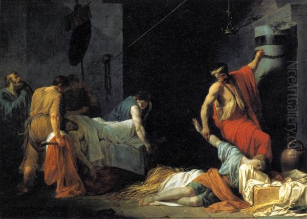 The Funeral of Miltiades Oil Painting by Jean-Francois Pierre Peyron