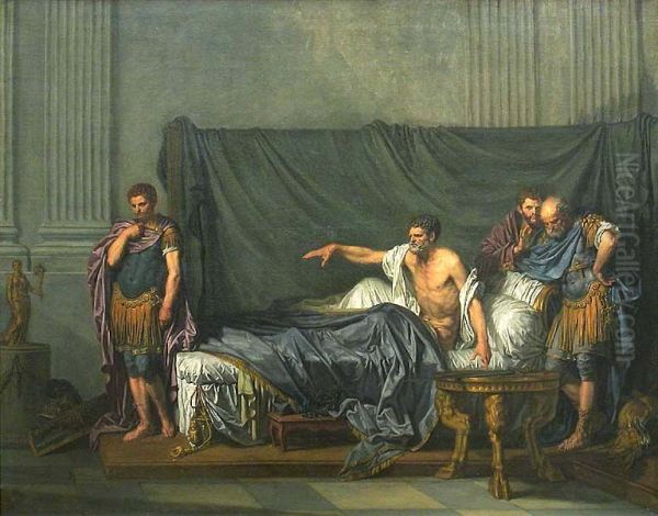 Septime Severe et Caracalla Oil Painting by Jean-Baptiste Greuze